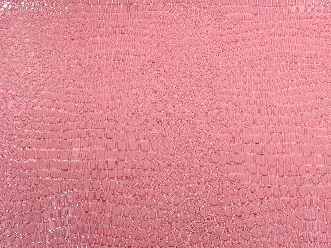 Alligator Embossed Vinyl Leather Fabric - Different Colors - Sold By The Yard