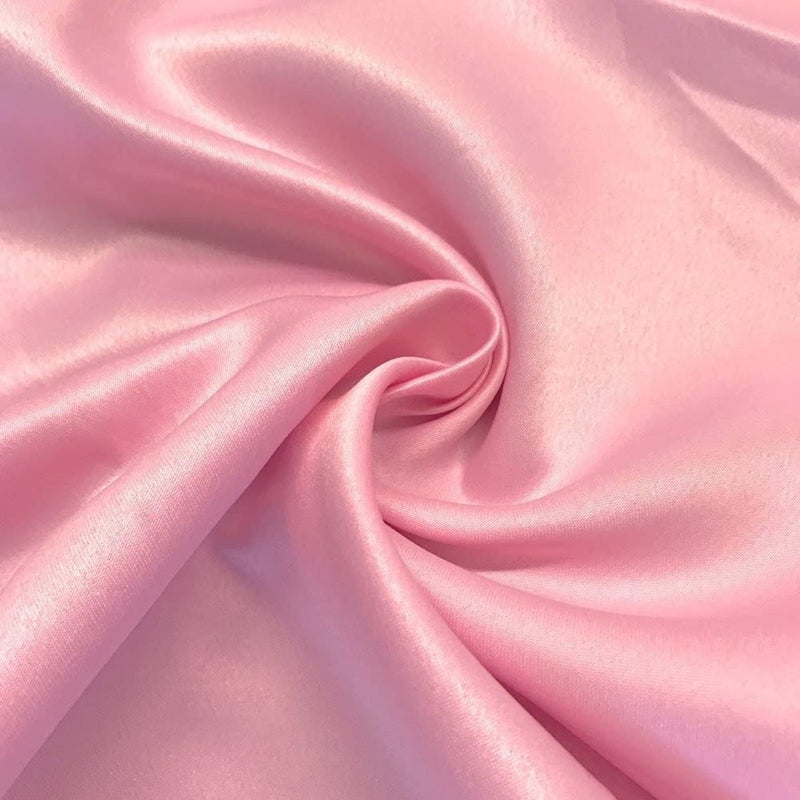 58/59" Satin Fabric Matte L'Amour - Pink - (Peau de Soie) Duchess Dress Satin Fabric By The Yard
