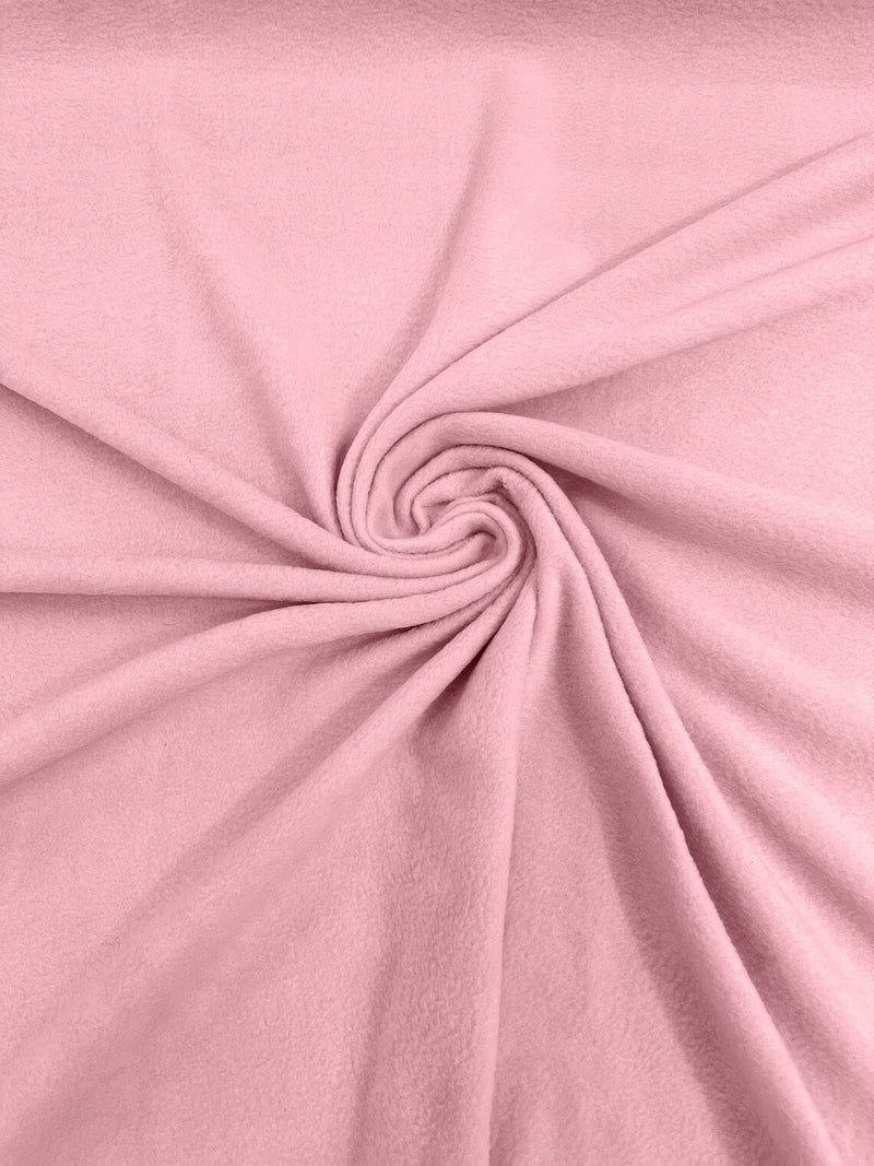 58" Soft Solid Polar Fleece Fabric - Pink - Anti-Pill Soft Polar Fleece Fabric Sold by Yard