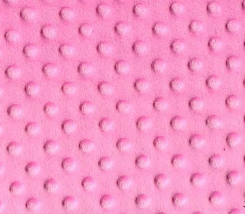 Minky Dimple Dot Fabric - Pink - Soft Cuddle Minky Dot Fabric 58/59" by the Yard