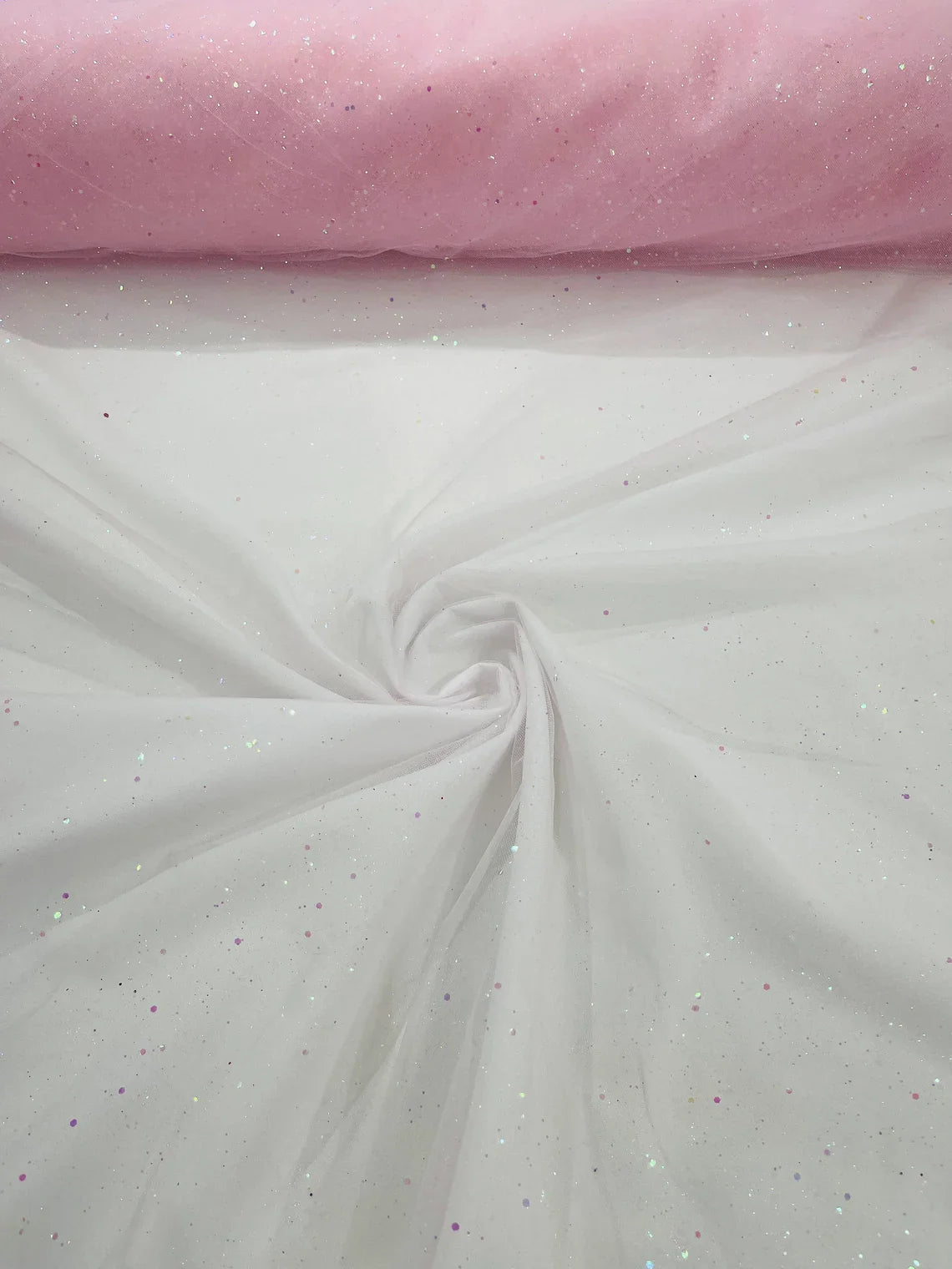 Sparkling Glitter Tulle Fabric - Sparkling Glitter Tulle Mesh Fabric Sold By Yard