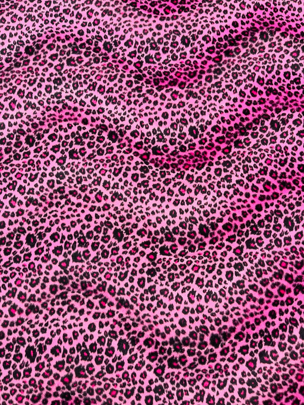 Cheetah Velboa Faux Fur Fabric - Pink - Cheetah Animal Print Velboa Fabric Sold By The Yard