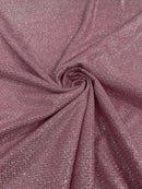Diamond Shimmer Glitter Fabric - Pink - Sparkle Stretch Luxury Shiny Fabric By Yard