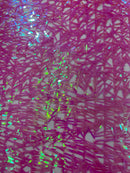 Sword Large Shiny Sequins - Pink - Hanging Iridescent Sequins On Lace Fabric By Yard