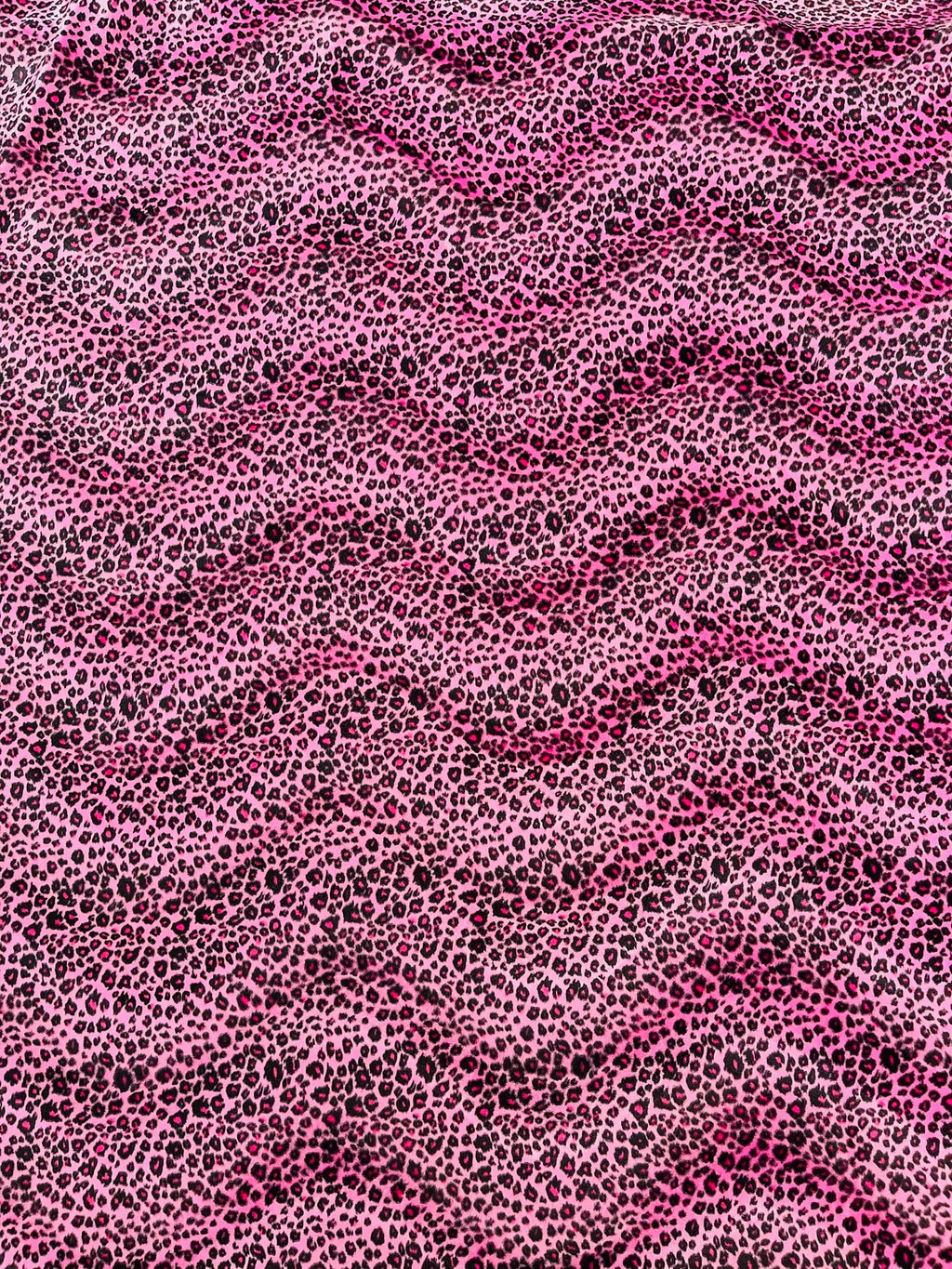 Cheetah Velboa Faux Fur Fabric - Pink - Cheetah Animal Print Velboa Fabric Sold By The Yard