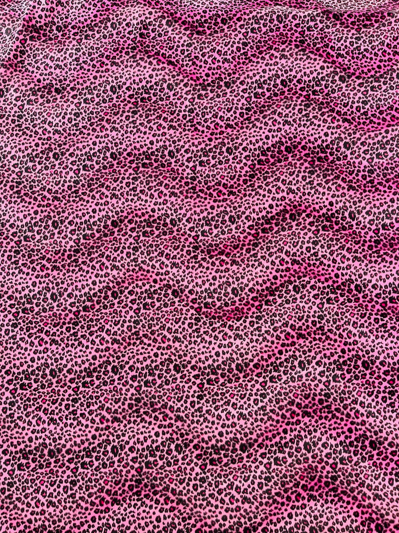 Cheetah Velboa Faux Fur Fabric - Pink - Cheetah Animal Print Velboa Fabric Sold By The Yard