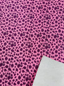 Chunky Leopard Glitter Vinyl - Pink / Fuchsia - 54" Wide Crafting Glitter Vinyl Fabric By Yard