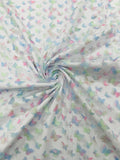 3D Butterfly Design Lace - Pink / Green / Blue - Embroidered Lace with 3D Butterfly Design By Yard