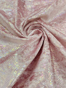 Anaconda Stretch Velvet - Pink Iridescent - 58/60" Stretch Velvet Fabric with Anaconda Snake Print By Yard