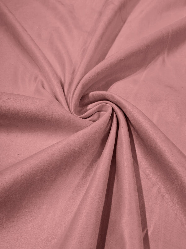 Faux Suede Fabric - Pink - 58" Polyester Micro Suede Fabric for Upholstery / Tablecloth/ Costume By Yard