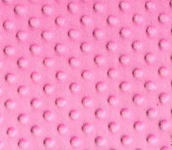 Minky Dimple Dot Fabric - Pink - Soft Cuddle Minky Dot Fabric 58/59" by the Yard