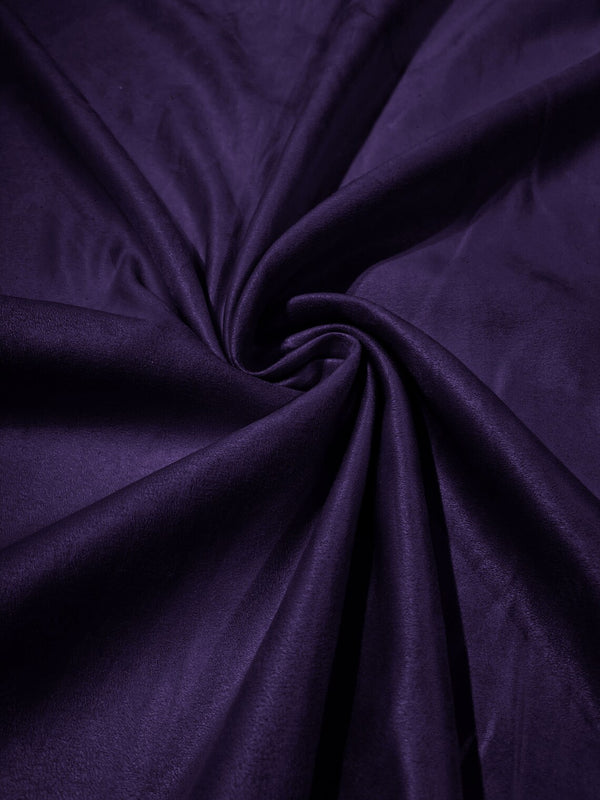 Faux Suede Fabric - Plum - 58" Polyester Micro Suede Fabric for Upholstery / Tablecloth/ Costume By Yard