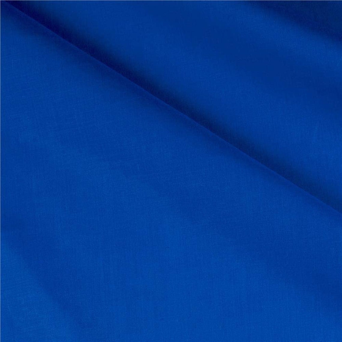 Solid Poly Cotton - Royal Blue - Solid Color Fabric Broadcloth 58"/ 60" Wide By The Yard