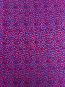 Chunky Leopard Glitter Vinyl - Purple / Fuchsia - 54" Wide Crafting Glitter Vinyl Fabric By Yard