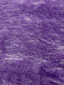 Metallic Eyelash Fabric - Purple / Silver - Feather/Eyelash/Fringe Design on Mesh By Yard