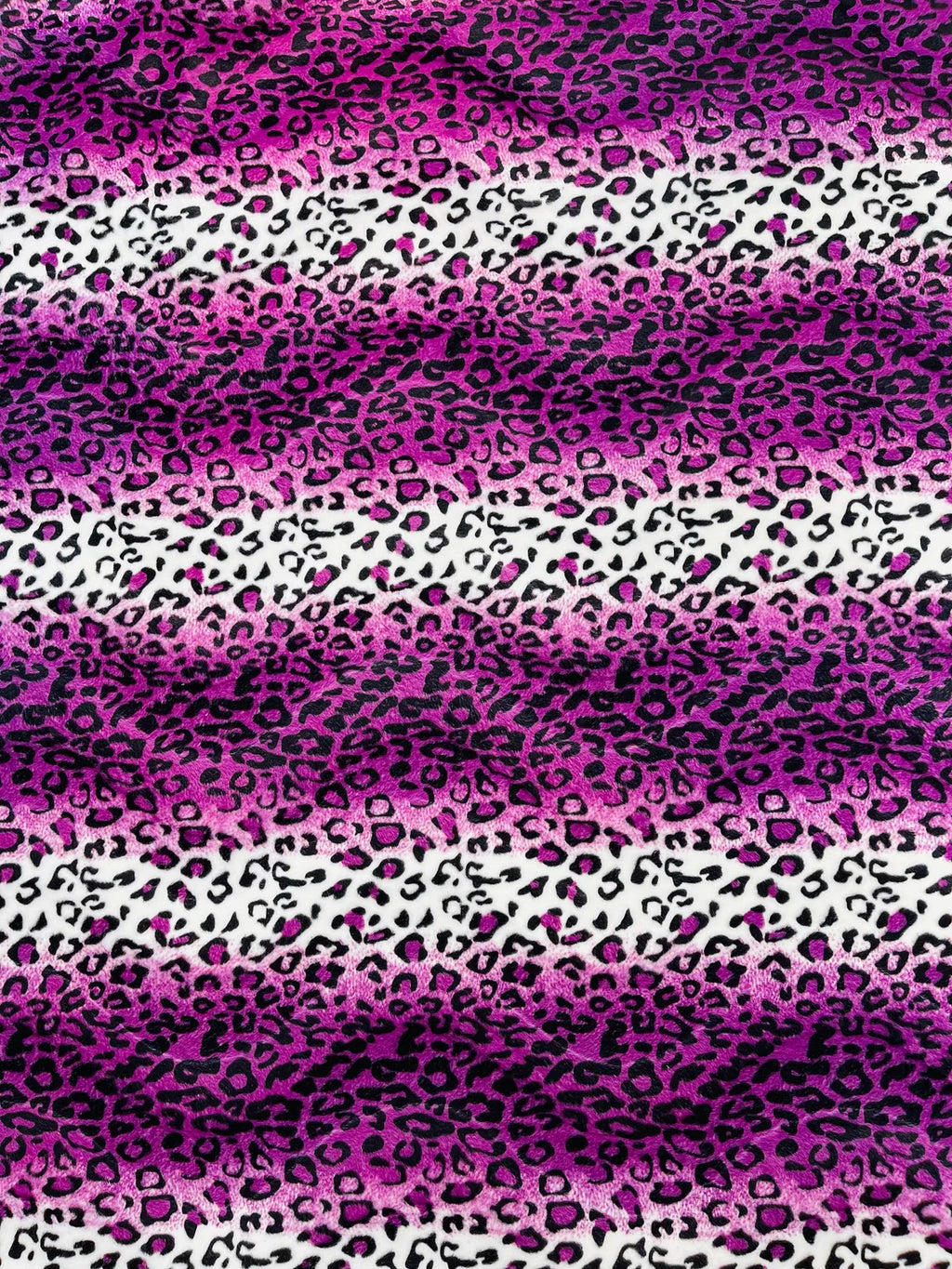 Leopard Velboa Faux Fur Fabric - Purple / White - Cheetah Animal Print Velboa Fabric Sold By The Yard