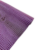 Gator Embossed Vinyl Leather Fabric - Purple - Faux Gator Skin Vinyl Fabric Sold By Yard