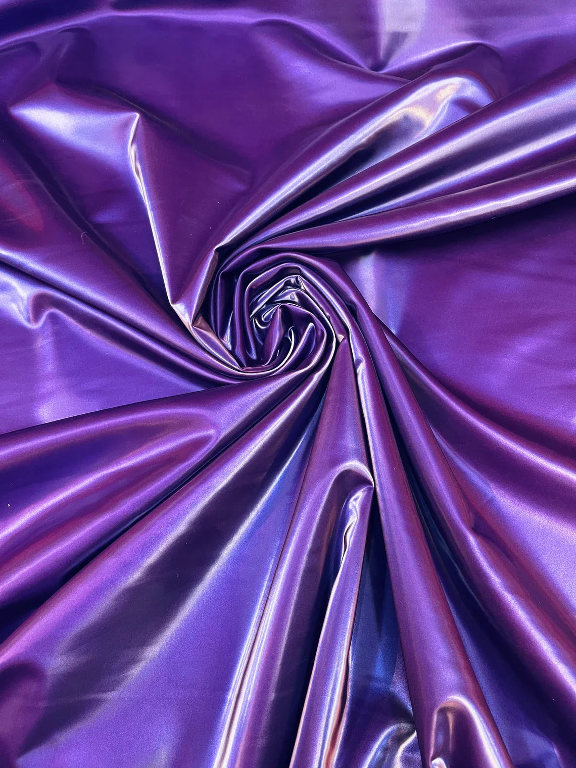 Latex Shiny Vinyl - Purple - 4 Way Stretch Milliskin Vinyl Spandex Latex Fabric Sold by Yard