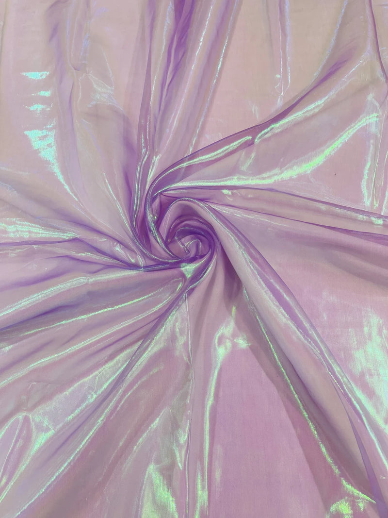 Pearl Iridescent Organza - Purple - 58" Sheer Organza Fabric for Fashion, Decor, Craft By Yard