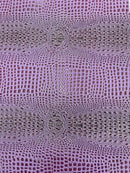 Gator Embossed Vinyl Leather Fabric - Purple - Faux Gator Skin Vinyl Fabric Sold By Yard