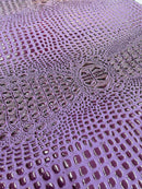 Gator Embossed Vinyl Leather Fabric - Purple - Faux Gator Skin Vinyl Fabric Sold By Yard