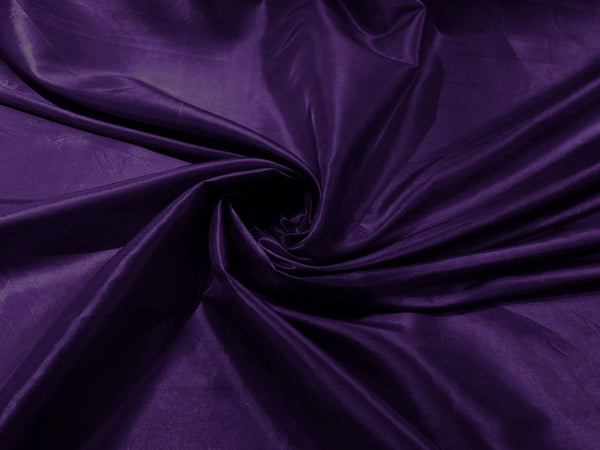 58" Solid Taffeta Fabric - Purple - Solid Taffeta Fabric for Fashion / Crafts Sold by Yard