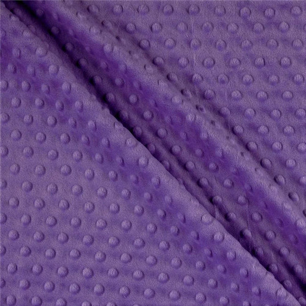 Minky Dimple Dot Fabric - Purple - Soft Cuddle Minky Dot Fabric 58/59" by the Yard