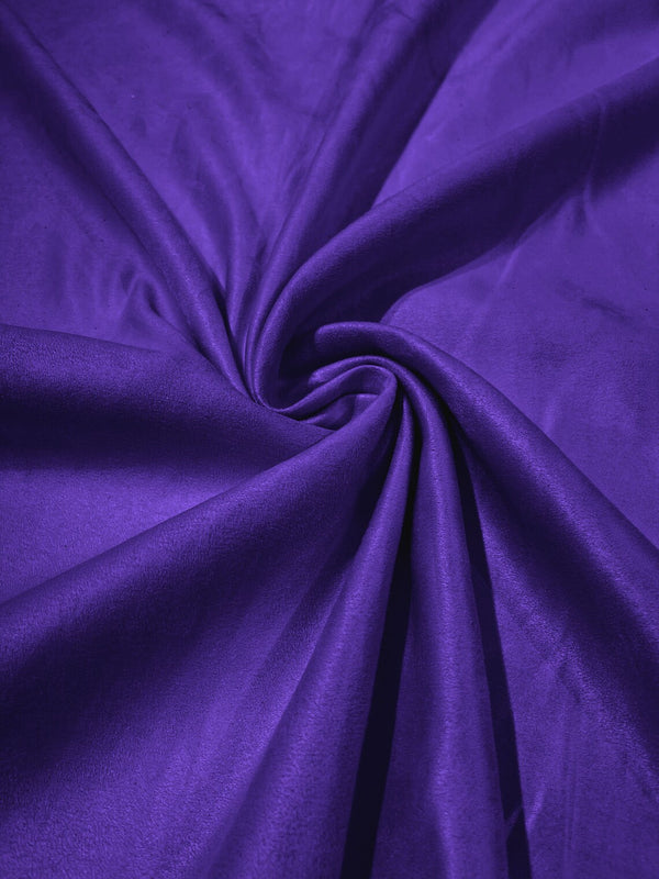 Faux Suede Fabric - Purple - 58" Polyester Micro Suede Fabric for Upholstery / Tablecloth/ Costume By Yard