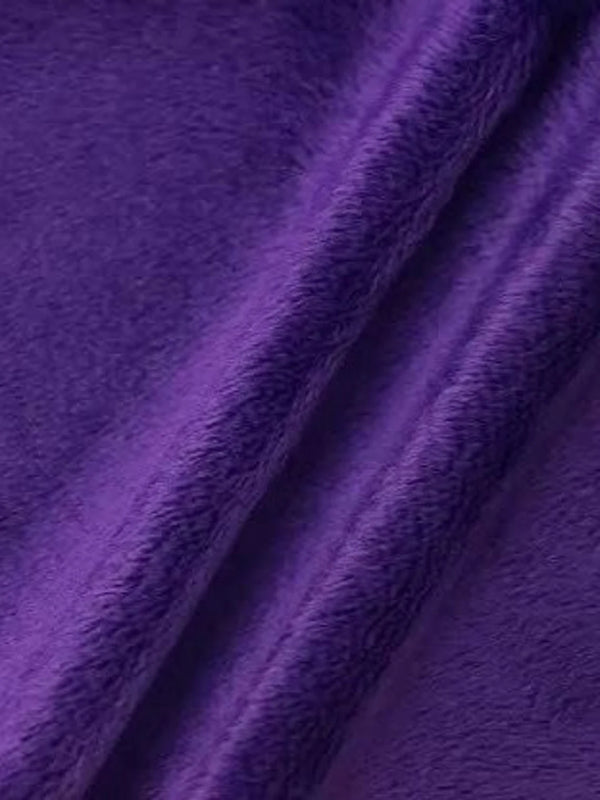 Minky Fur 3.mm Pile Fabric - Purple - 60" Soft Blanket Minky Fabric by the Yard