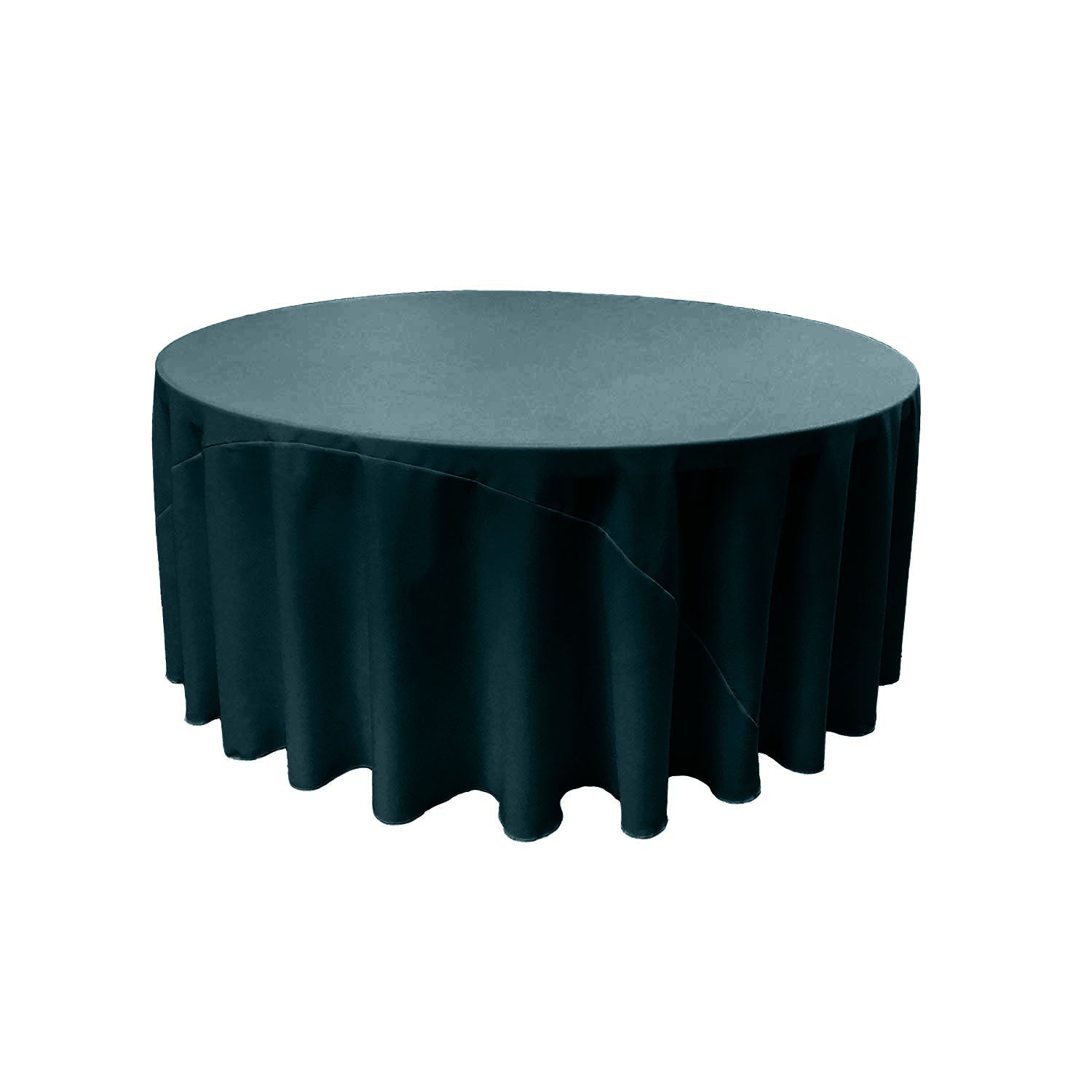 90" Round Drape Solid Tablecloth - Round Full Table Cover 3 Part Stitched Available in 84 Colors