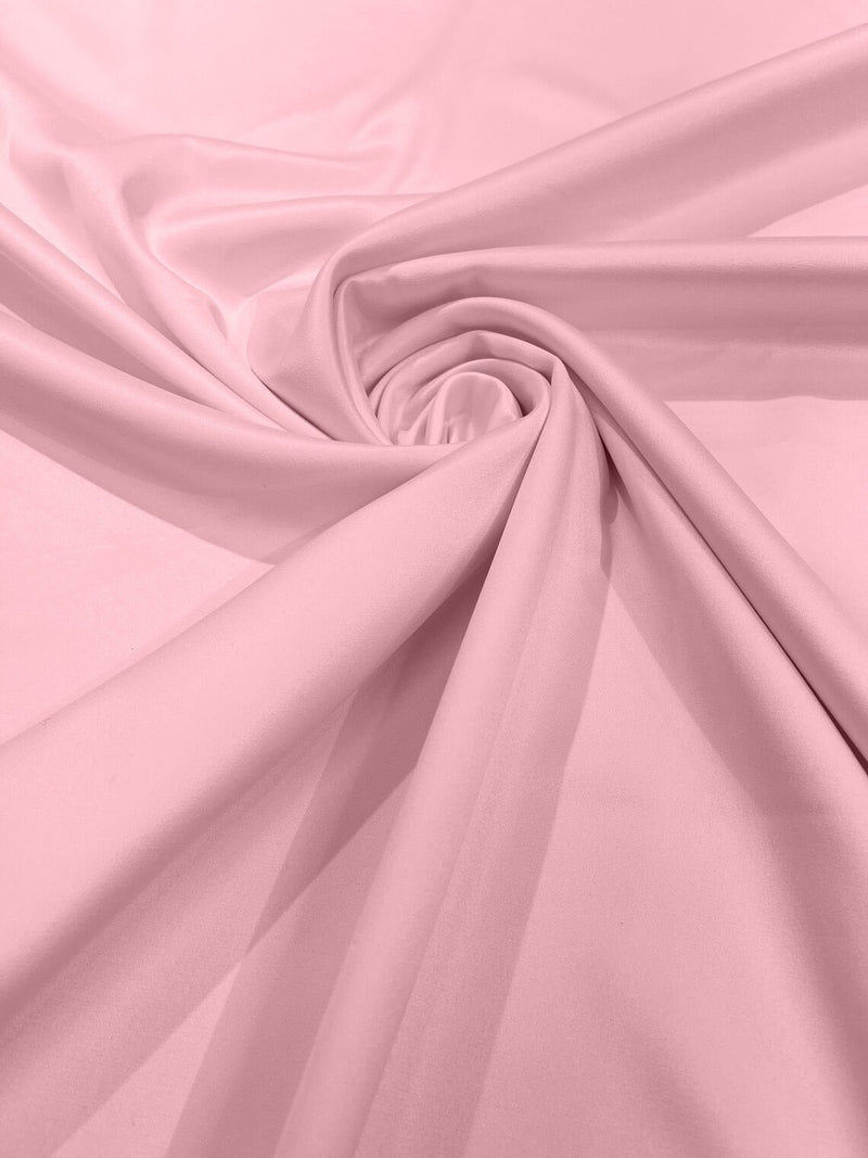 58/59" Satin Stretch Fabric Matte L'Amour - Pink - Stretch Matte Satin Fabric Sold By Yard