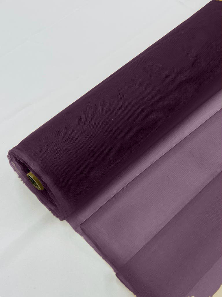 Illusion Mesh Sheer Fabric - Plum - 60" Wide Illusion Mesh Fabric Sold By The Yard