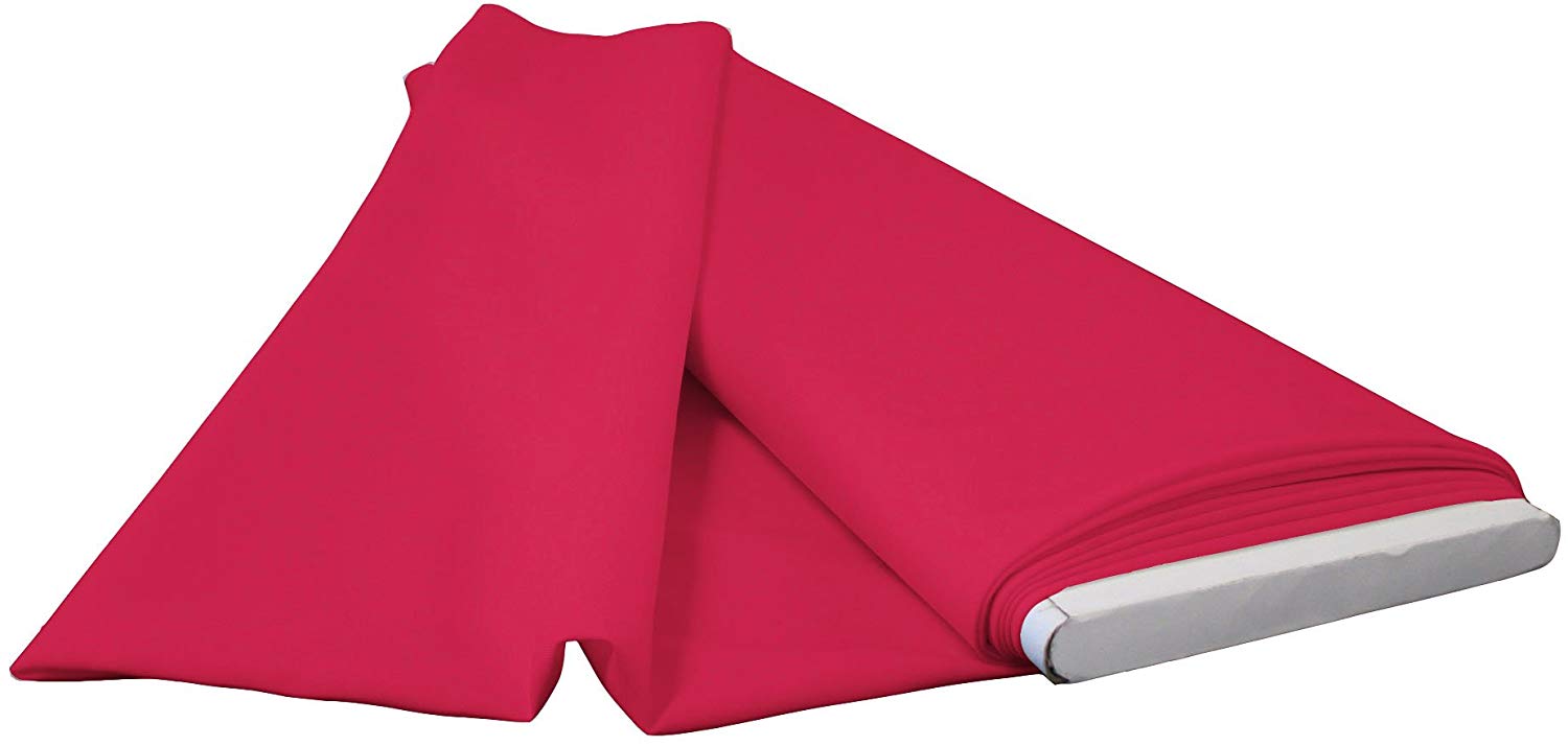 Polyester Poplin - Fuchsia - Flat Fold Solid Color 60" Fabric Bolt By Yard