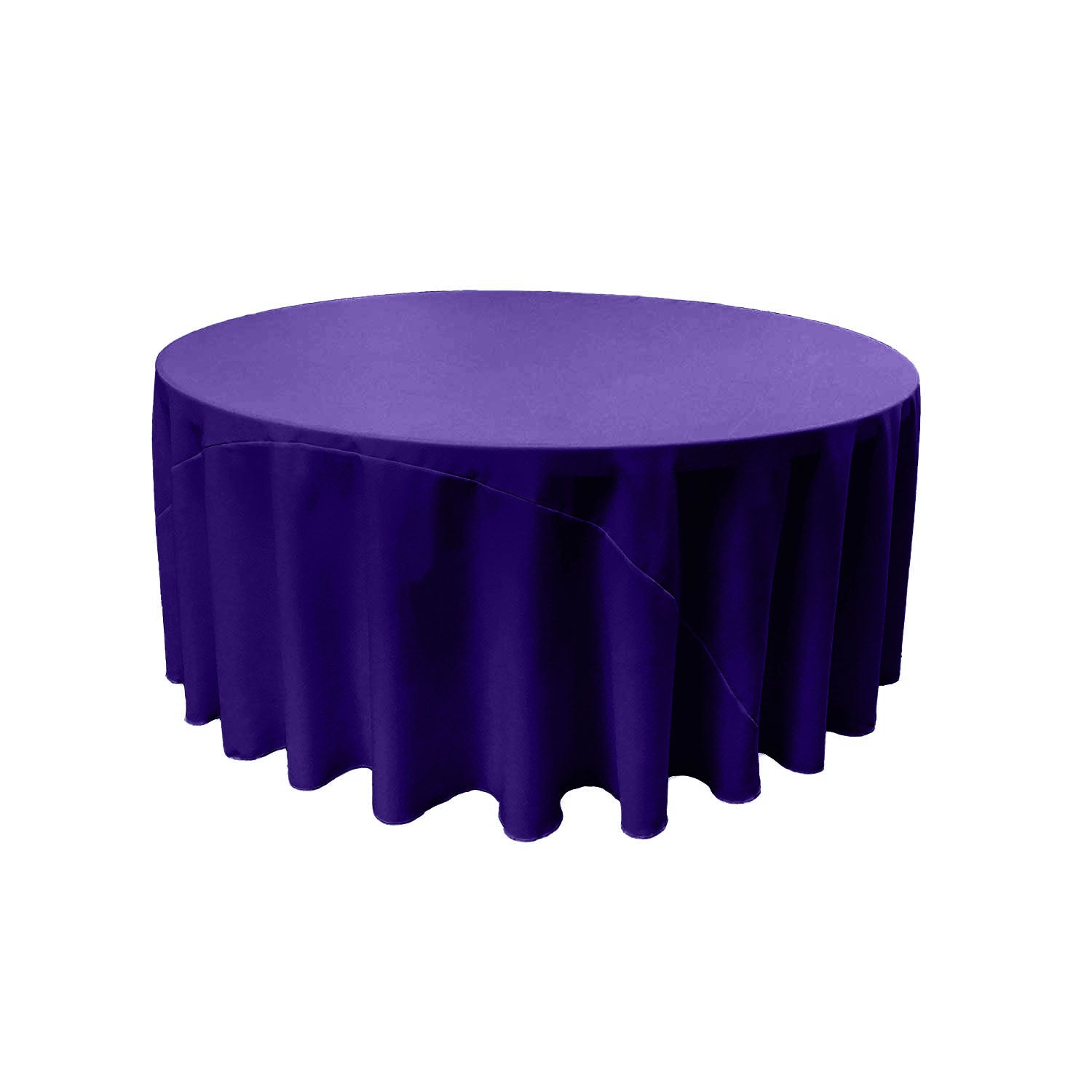 90" Round Drape Solid Tablecloth - Round Full Table Cover 3 Part Stitched Available in 84 Colors