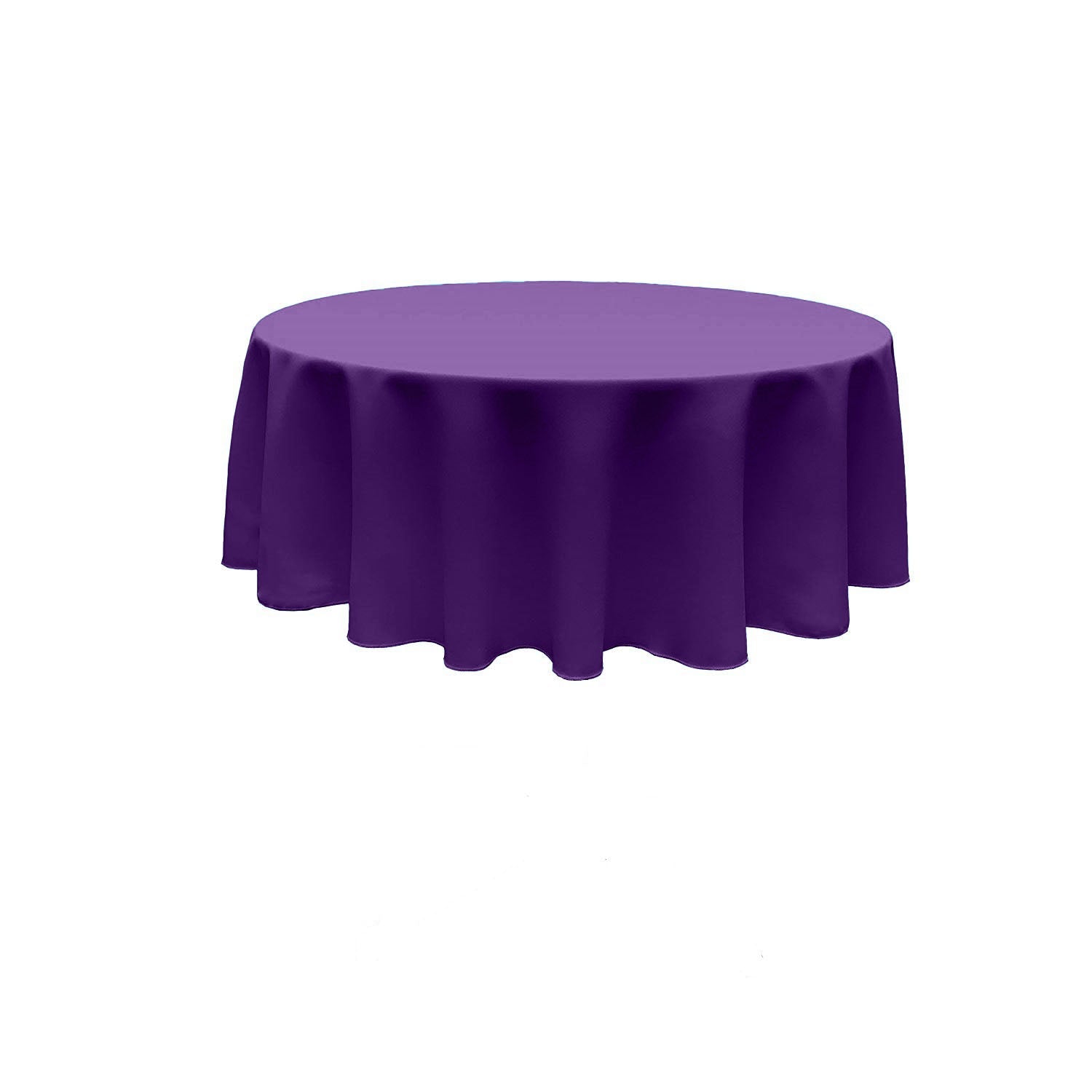 90" Round Tablecloth - Solid Polyester Round Full Table Cover Available in Different Colors
