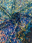 Sword Large Shiny Sequins - Rainbow Iridescent - Hanging Iridescent Sequins On Lace Fabric By Yard