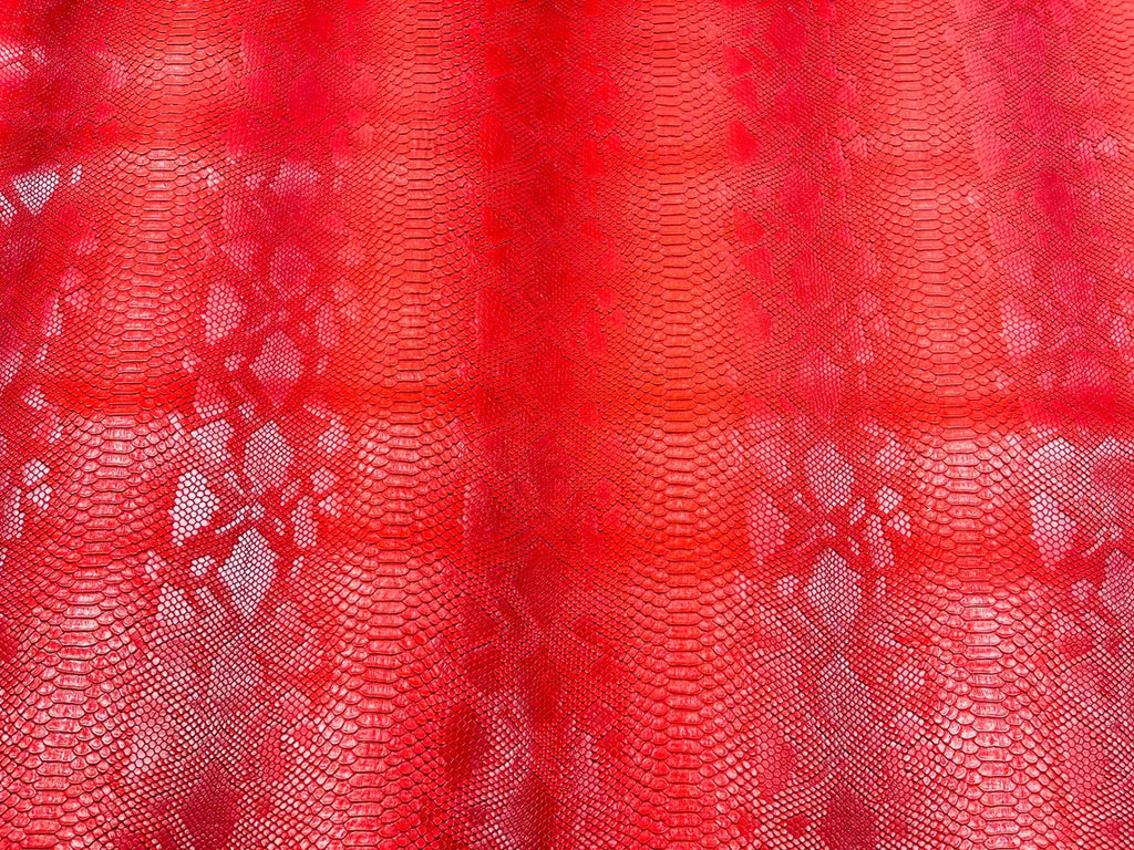 Viper Snake Embossed Vinyl Leather Fabric - 11 COLORS - 52" Sold By The Yard