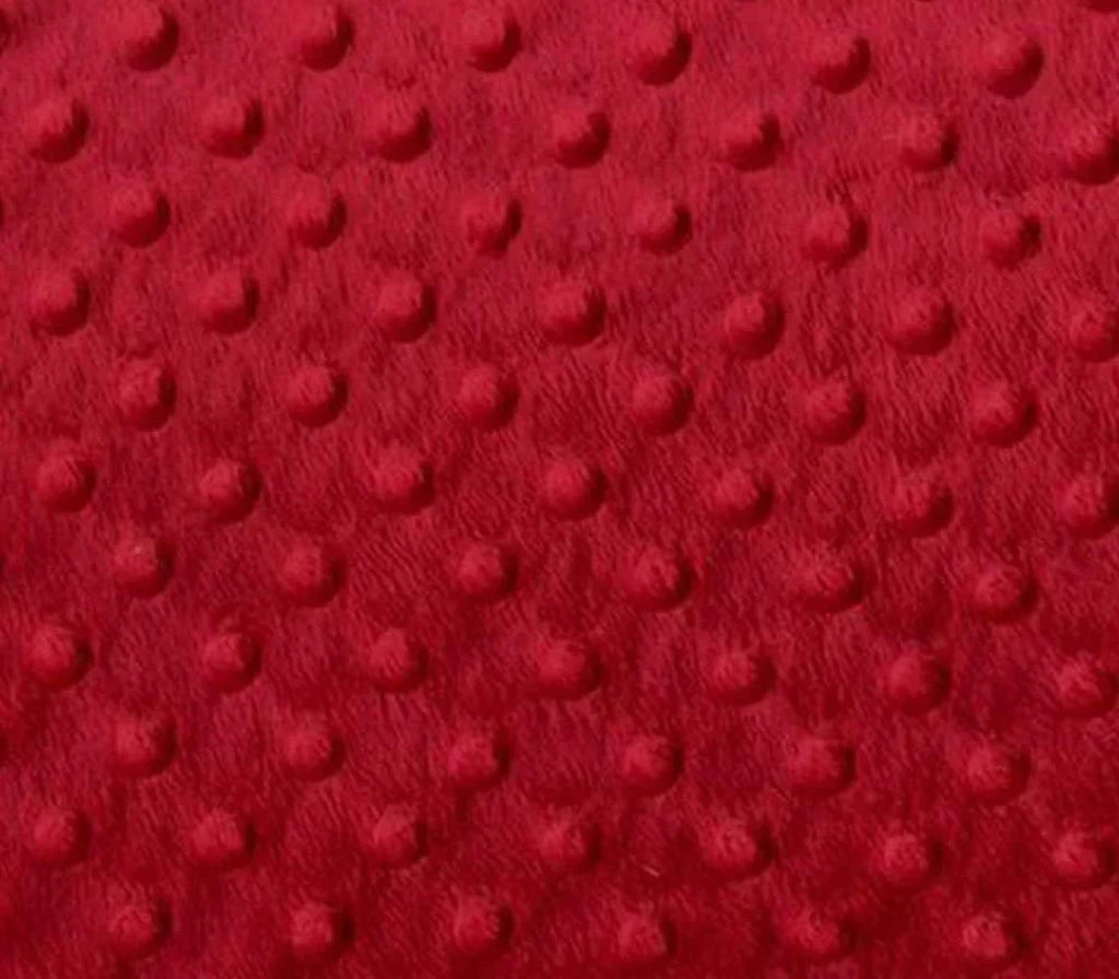 Minky Dimple Dot Fabric - Red - Soft Cuddle Minky Dot Fabric 58/59" by the Yard