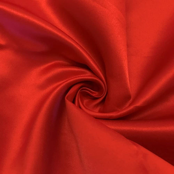 58/59" Satin Fabric Matte L'Amour - Red - (Peau de Soie) Duchess Dress Satin Fabric By The Yard
