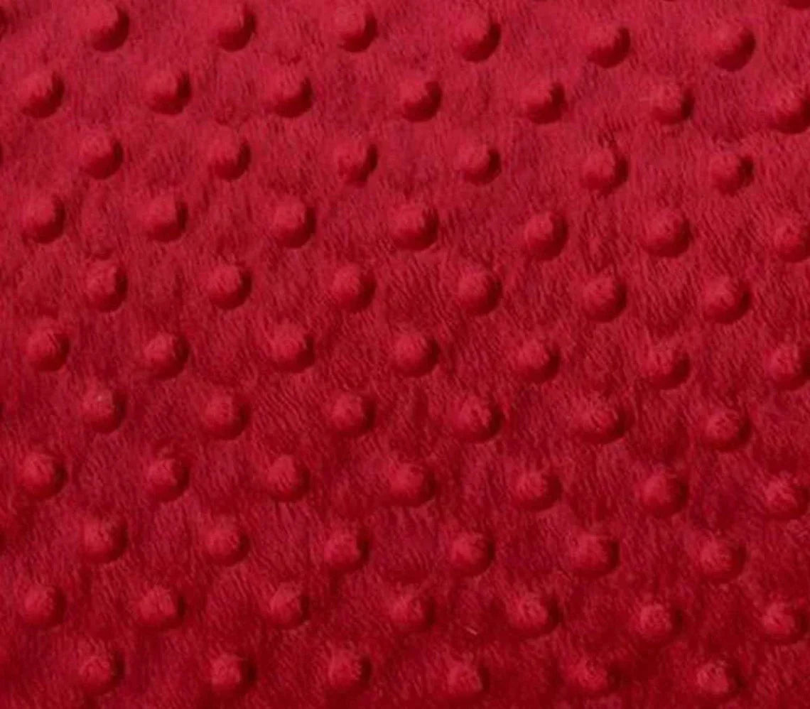 Minky Dimple Dot Fabric - Red - Soft Cuddle Minky Dot Fabric 58/59" by the Yard