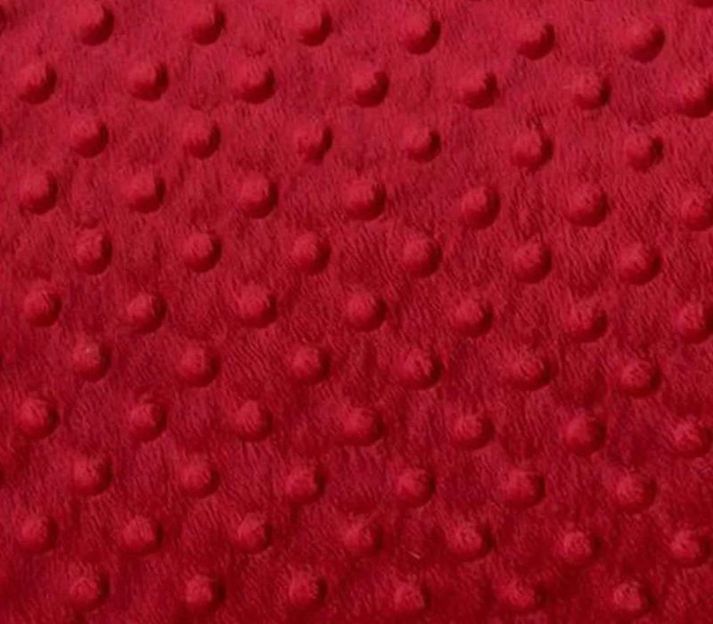 Minky Dimple Dot Fabric - Red - Soft Cuddle Minky Dot Fabric 58/59" by the Yard