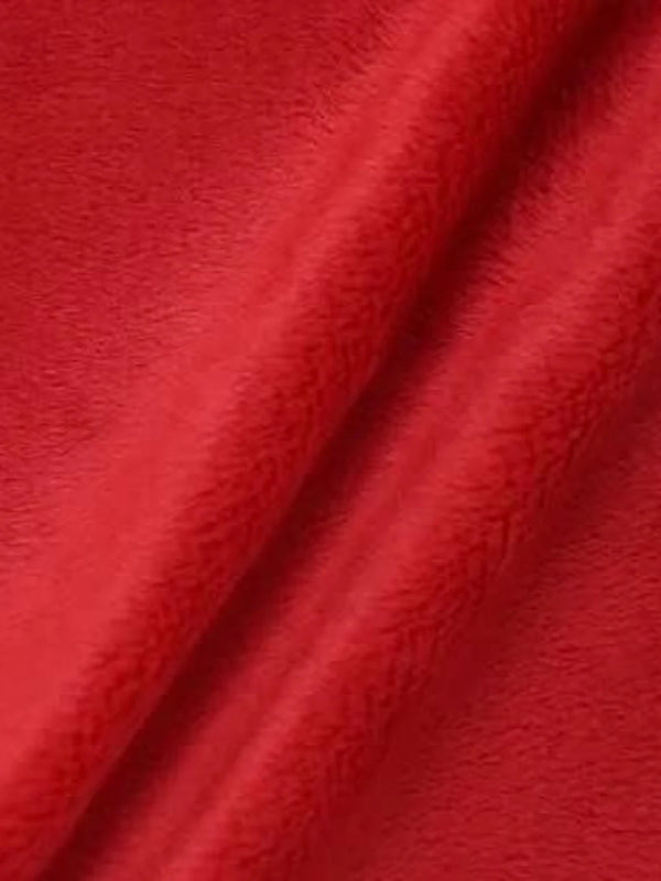 Minky Fur 3.mm Pile Fabric - Red - 60" Soft Blanket Minky Fabric by the Yard