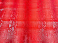 Vinyl Fabric - RED Faux Viper Snake Skin Leather Upholstery - 3D Scales - By The Yard