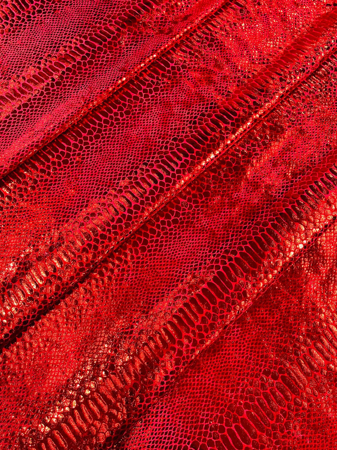 Anaconda Stretch Velvet - 58/60" Stretch Velvet Fabric with Anaconda Snake Print By Yard