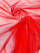 Illusion Mesh Sheer Fabric - Red - 60" Wide Illusion Mesh Fabric Sold By The Yard
