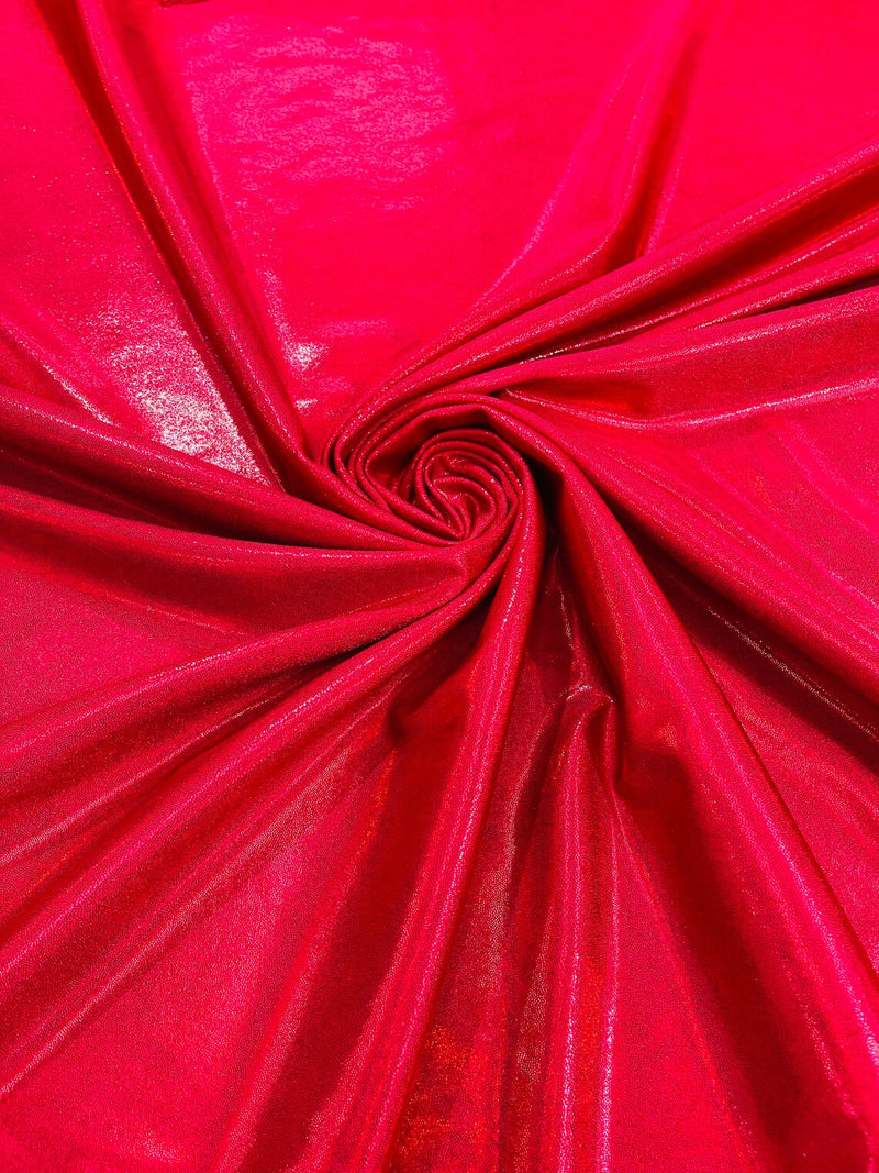 Mystique Foil Fabric - Red - 58/60" 4 Way Stretch Iridescent Foggy Foil Fabric Nylon/Spandex By Yard
