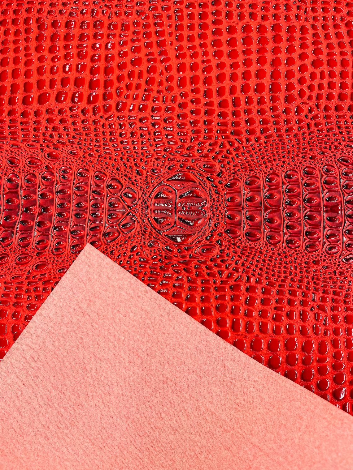 Gator Embossed Vinyl Leather Fabric - Different Colors - Sold By The Yard