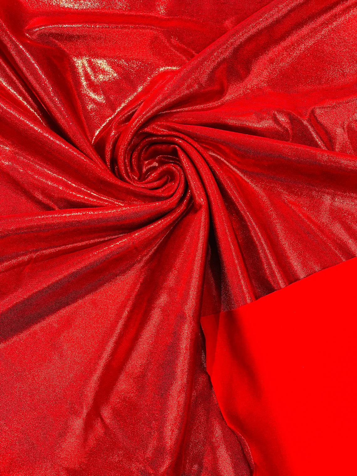 Foil Metallic Spandex Fabric - Red - Shiny Metallic Foil Spandex Fabric by Yard
