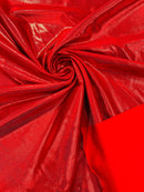 Foil Metallic Spandex Fabric - Red - Shiny Metallic Foil Spandex Fabric by Yard