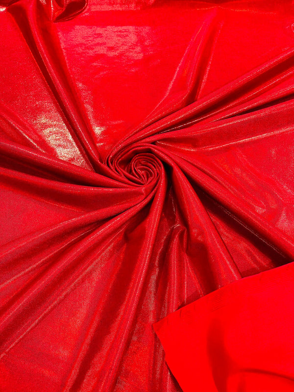 Mystique Foil Fabric - Red - 58/60" 4 Way Stretch Iridescent Foggy Foil Fabric Nylon/Spandex By Yard